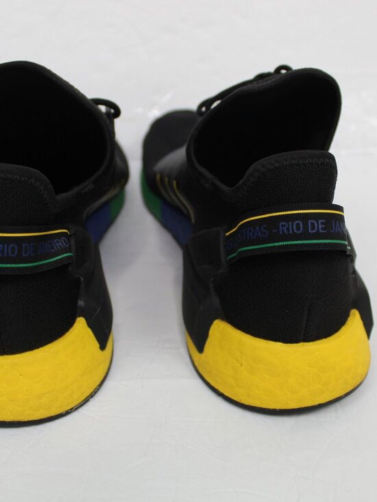 Adidas NMD R1 V2 Rio De Janeiro Black Textile Mens Lace Up Trainers FY1255 Sz 14 main image 6